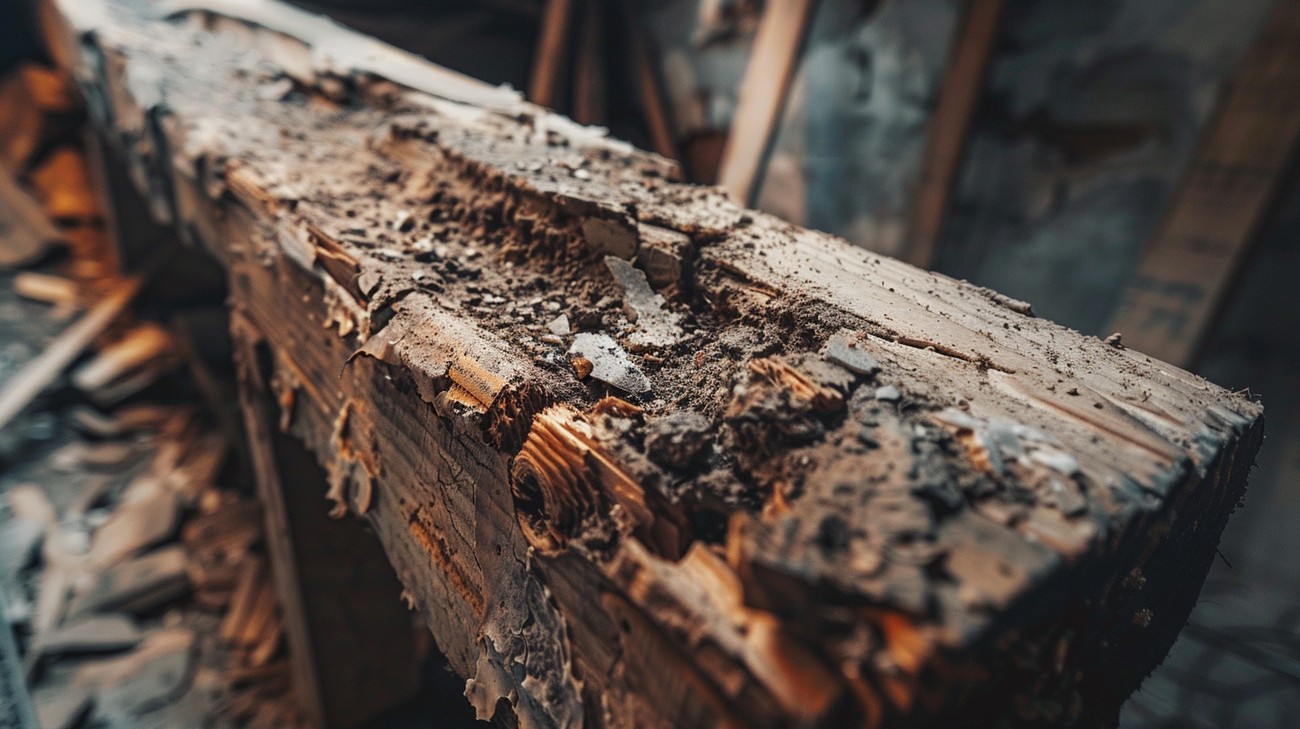 dry rot signs photo