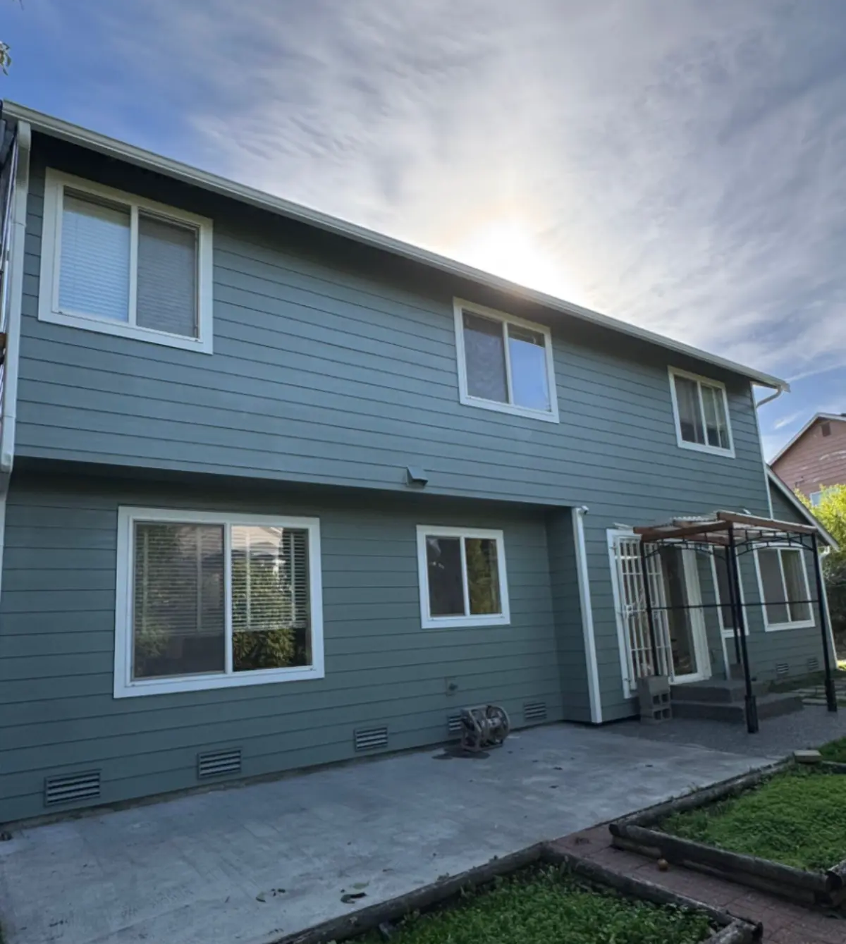 Rear elevation of home exterior